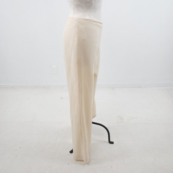 Ralph Lauren 6 Wide Leg Wool Trouser Pants Cream - Picture 7 of 10